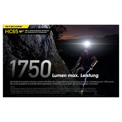Nitecore HC65 V2 1750 Lumen Stirnlampe
