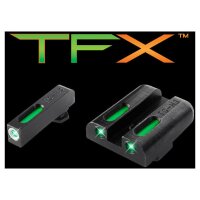 TruGlo® TFX™ Tritium + Fiber-Optic Tag Nacht Visierung Glock 17/17L/19/19X/22/23/24/26/27/33/34/35/39/45