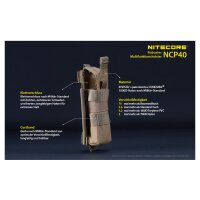 Nitecore® Nylonholster NCP40 taktischer Taschenlampenholster