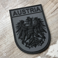 Österreich Nationalitätsabzeichen grau/schwarz