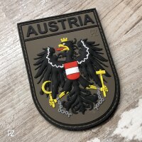Österreich Nationalitätsabzeichen olive/vollfarben