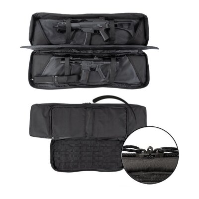 Rifle Case double - gepolsterte Doppelgewehrtasche schwarz