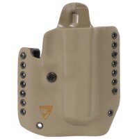 DSG Alpha Holster OWB* Glock 19/23/32 Rechtsschütze E2 Tan