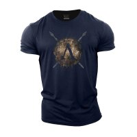 Spartan A Shield Graphic Fitness T-Shirt navy XL