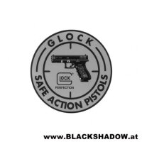GLOCK Aufkleber Safe Action Pistols - silber/schwarz*
