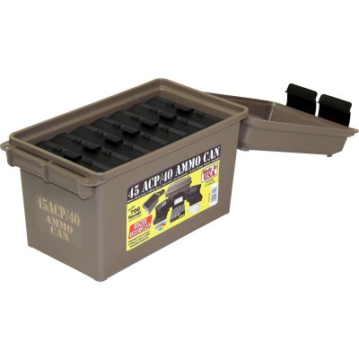 MTM Munitionsbox + 7 100er Patronenboxen für Cal .45/.40 S&W
